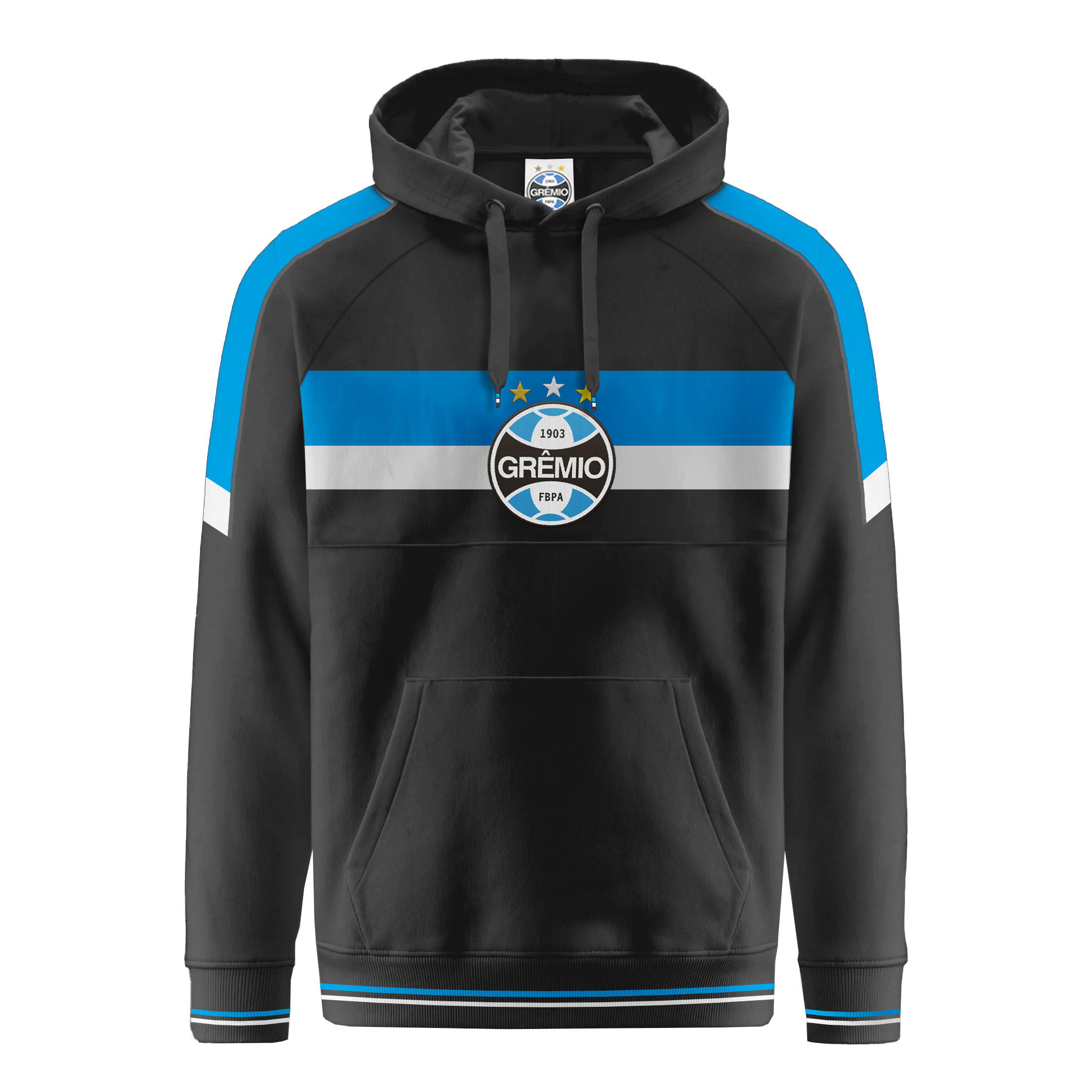 Casaco infantil Lotus Grêmio preto com capuz para crianças